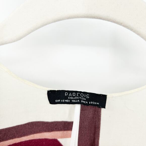 Parfois Womens Boho Summer Fruit Bag Basket Open Front Tassel Fringe Kimono OS - Picture 3 of 6